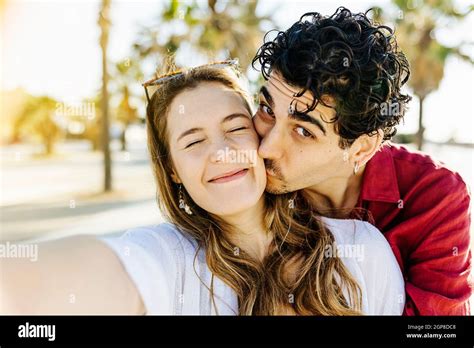 man and woman selfie